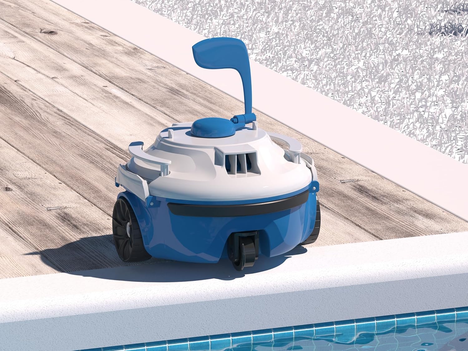 Robot Piscine Autonome Guppy Bleu - Nettoyage Fond Plat - 10m² Max