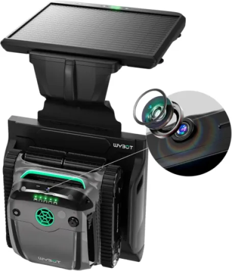 S2 Solar Vision Robot Aspirateur Piscine pour Piscines Intégrées, Recharge Solaire, Retour et Charge Automatique, Caméra AI, Nettoyage Programmé, Nettoyage Précis et Rapide (Gris)