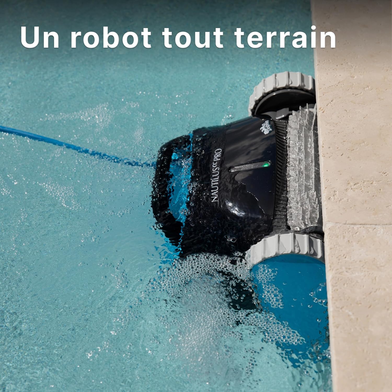 Nautilus CC Pro Robot Aspirateur Piscine Hors-Sol Jusqu’à 15 m, Nettoyage Fond, parois et Ligne d'eau, Connectivité avec app, Système de Filtration Fine et Ultra Fine