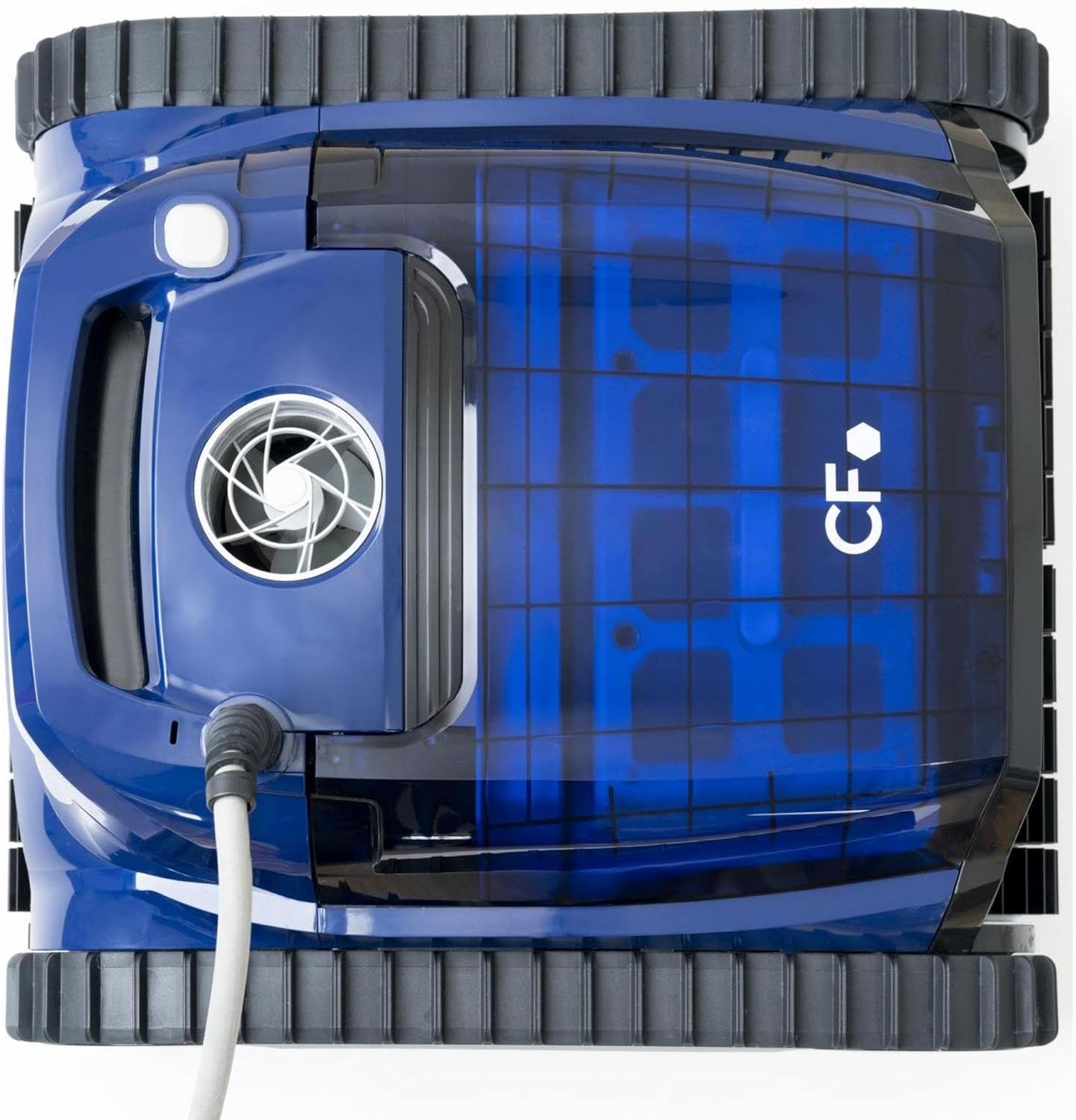 Robot Piscine CF600 - Nettoyeur pour Piscine jusqu'à 200 m² - Fond Parois Ligne d'eau - 3 Cycles - Double Filtration Panier - Couvercle Transparent - Câble 18ml - Pilotable par App