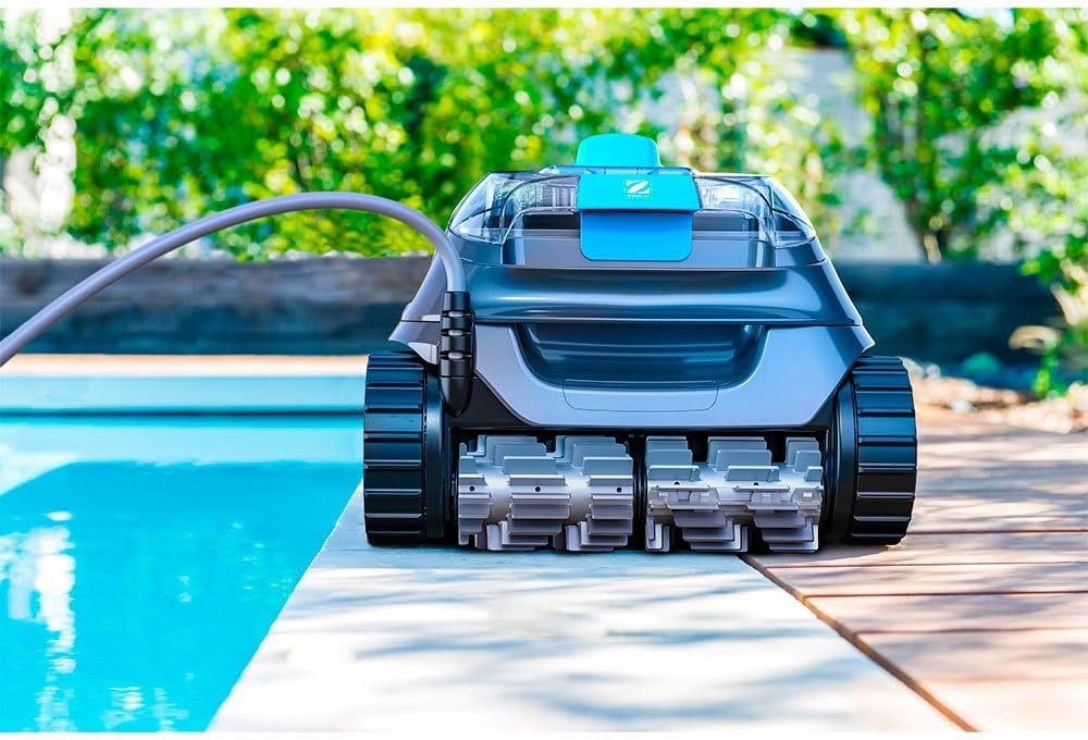 Robot Piscine électrique CNX 20 Zodiac pour Piscine 10x5 m - Nettoie Fond, parois et Ligne d’Eau - Aspiration cyclonique et agilité Tout Terrain - Câble de 15 m + Filtration Fine