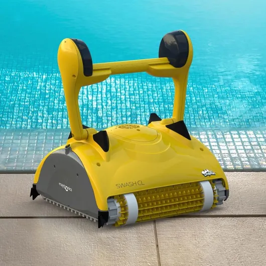 Swash CL - Robot Piscine Fond et Parois, Compatible Tout Type de Revêtement de Piscine, Piscine Jusqu'à 12m de Longueur, Cycle 2h30