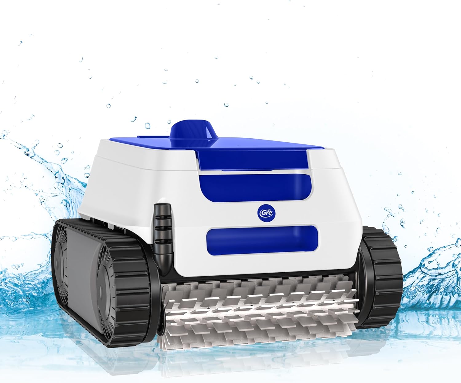 ER230 - Robot Nettoyeur électrique pour piscines enterrées jusqu'à 9x4m, nettoie Le Fond, Les parois et la Ligne d'eau en 2h, Blanc, Bleu et Noir