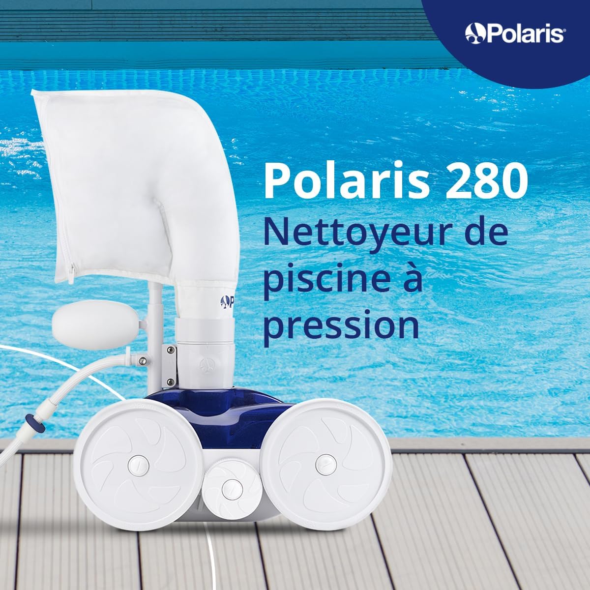 Polaris 280 Robot de Piscine à Pression - Collecte Efficace des débris - Facile à Utiliser et à Nettoyer - Garantie 2 Ans