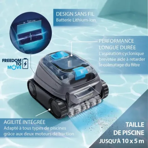 Test Zodiac Freedom CNX-Li 52 IQ : le robot piscine sans fil qui change la donne ?