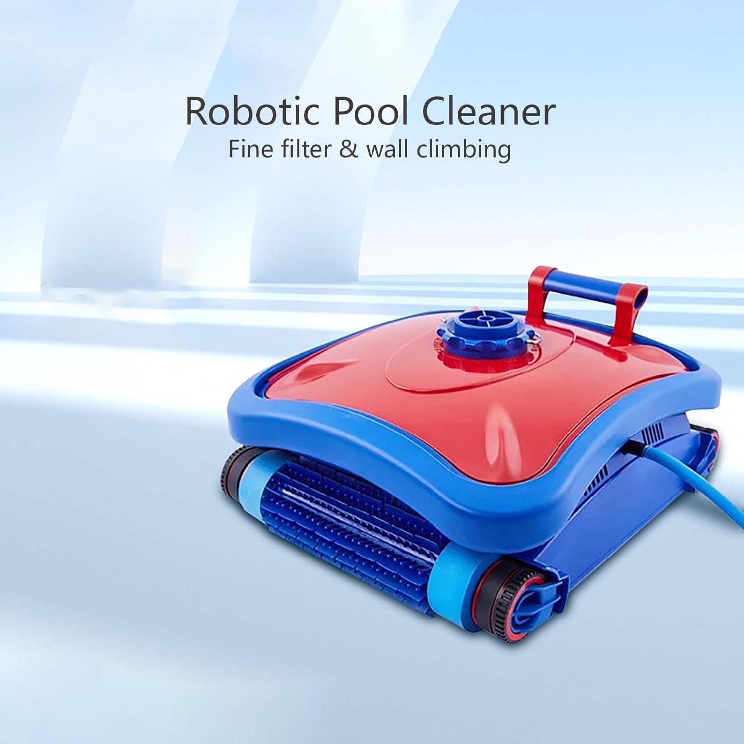 Aspirateur De Piscine avec Capacité d'escalade des Murs et Cordon De 18 M, Robot Nettoyeur De Piscine, Robot Écumeur De Piscine, Idéal pour Les Piscines Hors Sol et Enterrées
