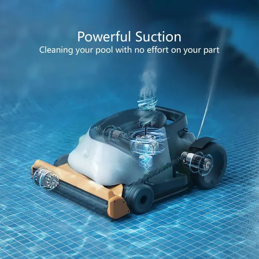 Robot Nettoyeur De Piscine sans Fil avec Mur d'escalade, Nettoyeur De Surface De Piscine, Aspirateur De Piscine Automatique Robotisé, Idéal pour Les Piscines Enterrées