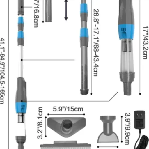 Test Aspirateur de Piscine sans Fil PoolyPoly 1814-GY : pratique pour spa et petite piscine, mais pas une bête de course