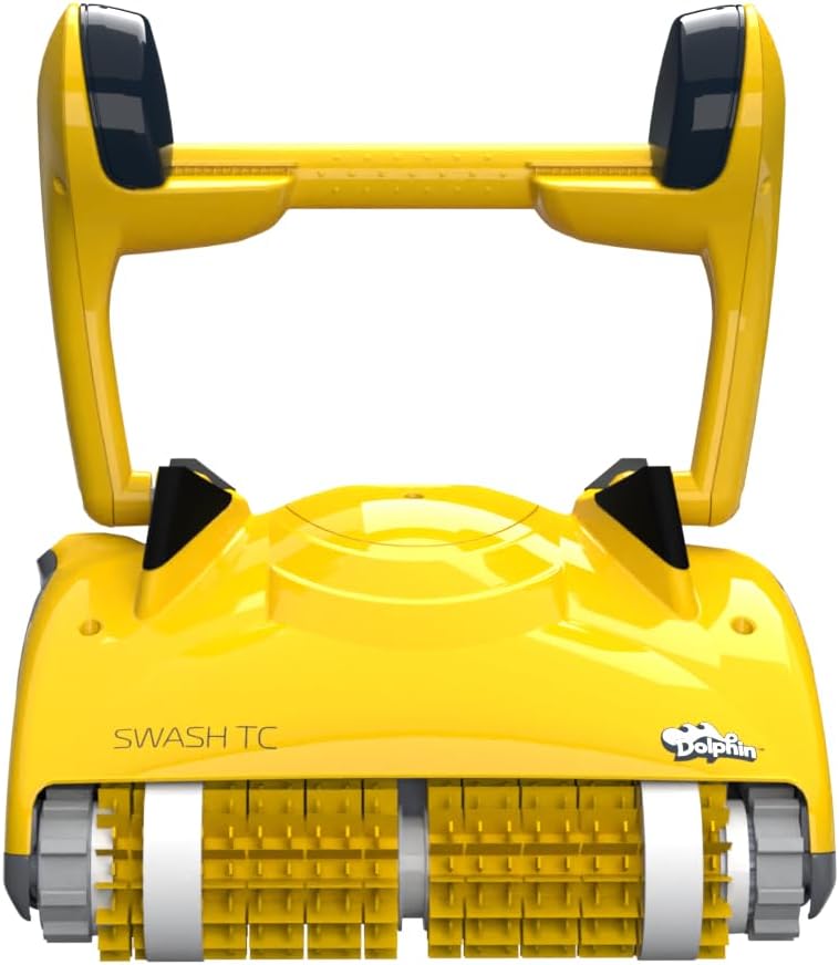 Swash TC - Robot Piscine Fond Parois et Ligne d'eau, Compatible Tout Type de Revêtement de Piscine, Piscine Jusqu'à 12m de Longueur, Cycles 1h ou 3h