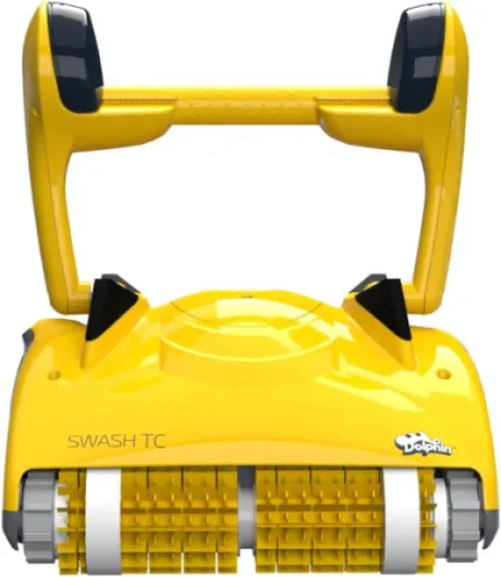 Swash TC - Robot Piscine Fond Parois et Ligne d'eau, Compatible Tout Type de Revêtement de Piscine, Piscine Jusqu'à 12m de Longueur, Cycles 1h ou 3h