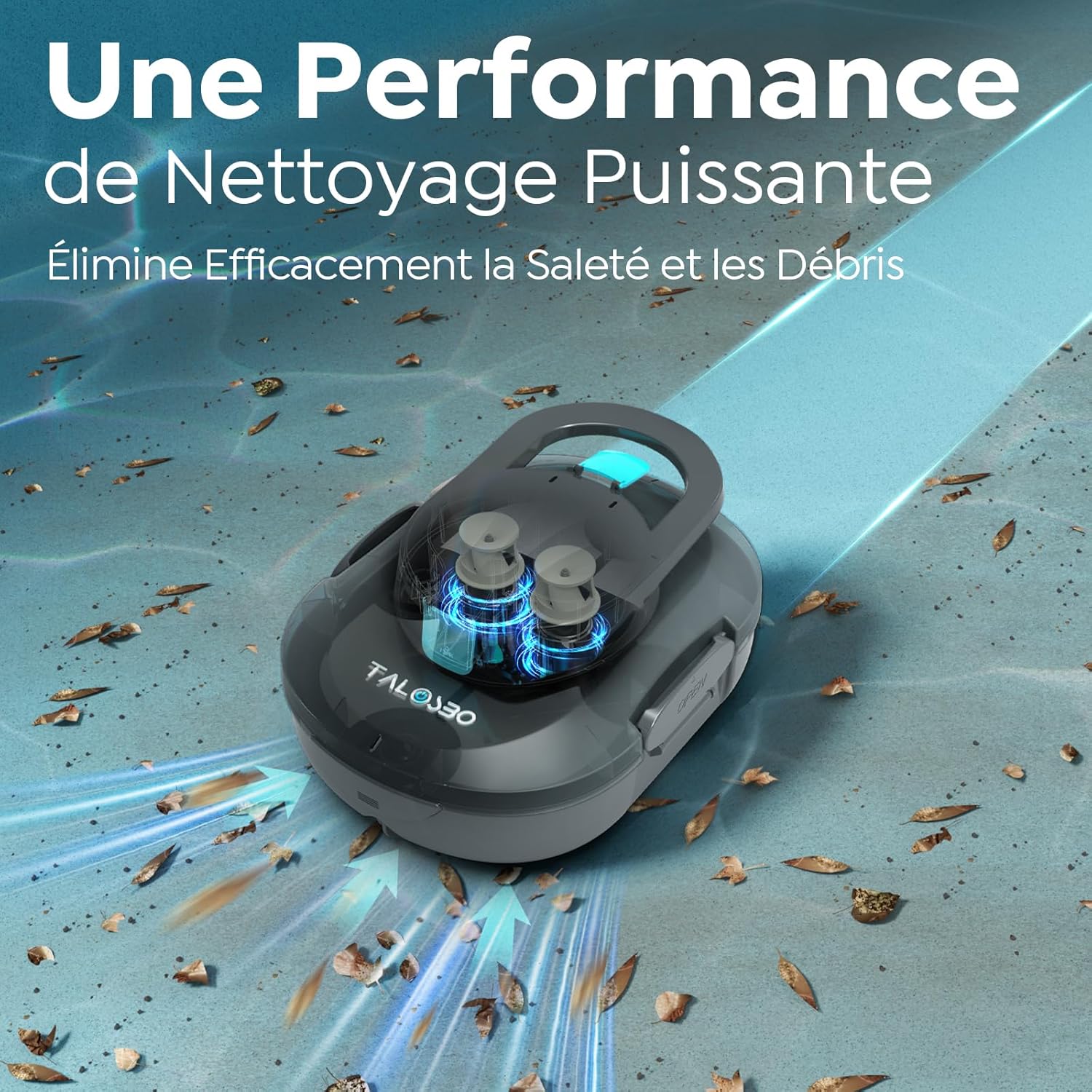 (2026 Upgrade) S1PRO Robot Piscine sans Fil, 120 Min d'Autonomie, Nettoyeur de Piscine Compact, Double Moteur Aspirateur Piscine Hors Sol, 2,5H Charge Rapide, pour Piscines Jusqu'à 100 m² Gris foncé
