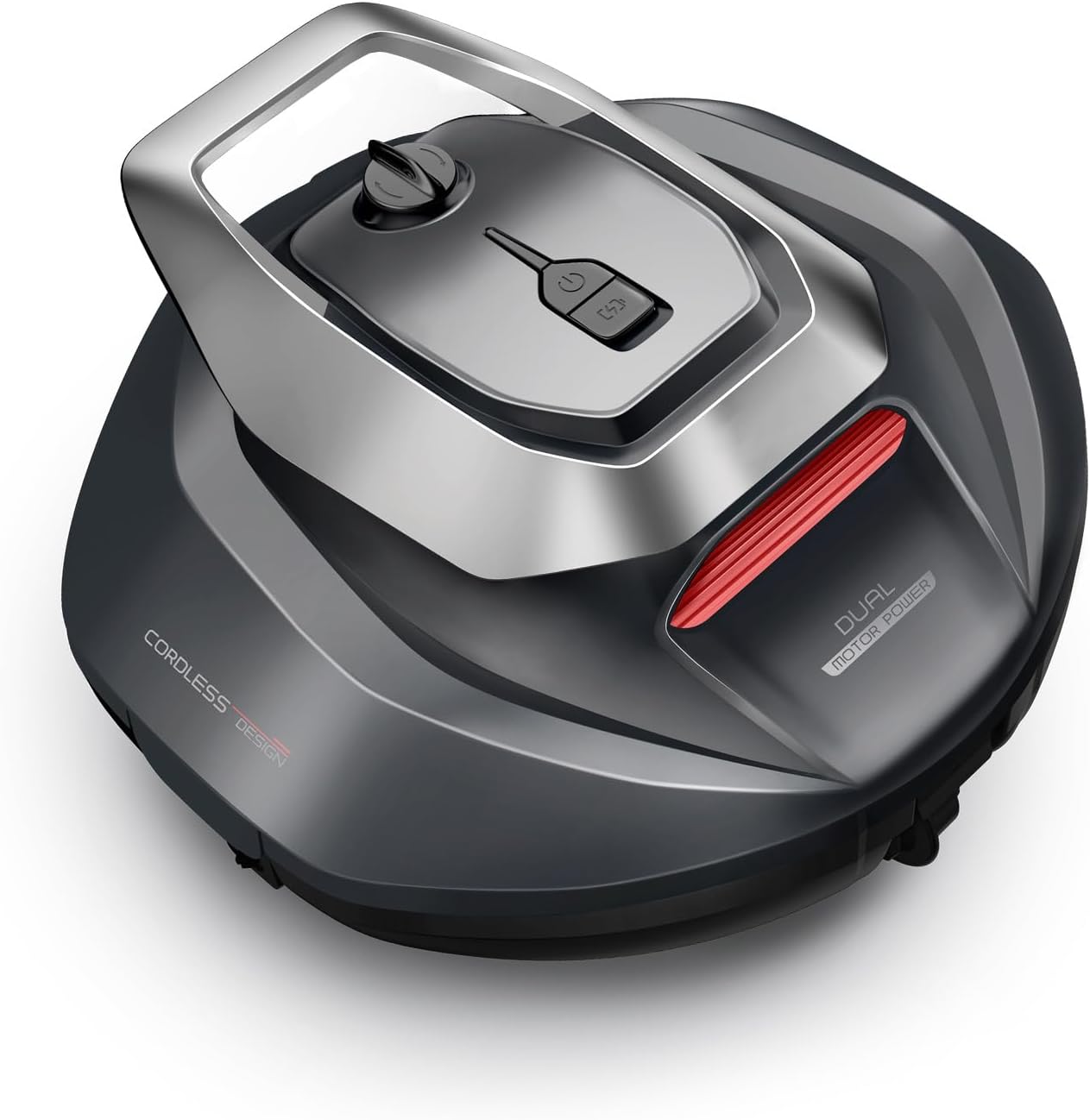 Robot Nettoyeur de Piscine Automatique sans Fil avec Nettoyage de 850 Pieds Carrés en 90 Minutes pour Piscines Hors Sol et Creusées, Robot écumeur Portable Léger pour Un Usage Familial Prise UE