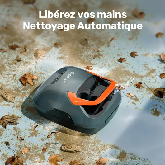 Robot Piscine Hors-Sol avec Filtre Intégré – Aspirateur Piscine sans Fil, Autonomie Jusqu’à 90 Minutes Orange