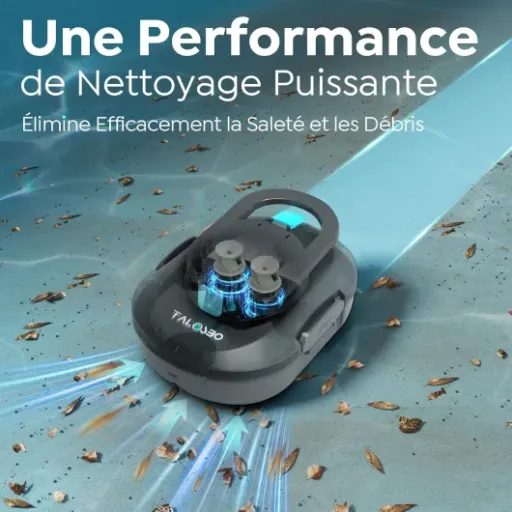 Test TALOSBO S1PRO : le petit robot de piscine sans fil qui fait le job… si votre fond est bien plat