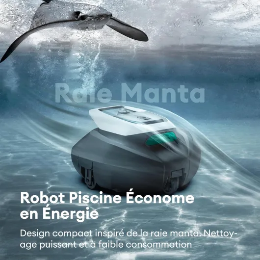 Pooleco 10s Robot Piscine, 80㎡ APP Contrôle, Robot Piscine sans Fil Autonome 90min, Nettoyage Complet pour Fond de Piscine, Haute Aspiration pour Toutes Surfaces Turquoise