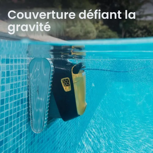 E40i Robot Nettoyeur électrique avec Fil pour Piscine Hors-Sol Jusqu’à 12 m - Nettoyage Fond, parois et Ligne d'eau - Connectivité avec app