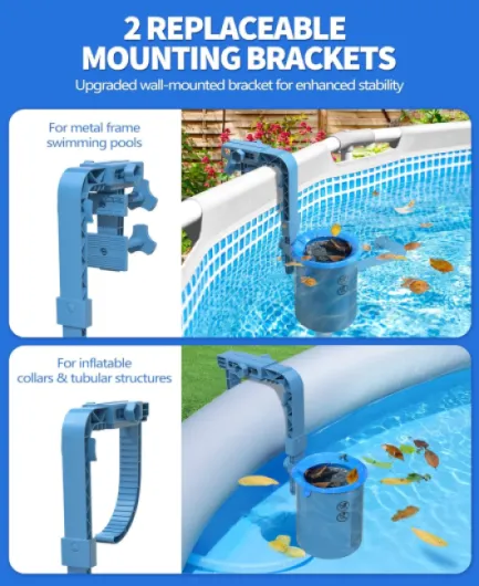LanOcean Skimmer Piscine Hors Sol, Kit de Skimmer de Surface Suspendable et Réglable en Hauteur, Skimmers Piscine Tubulaire avec Panier de Filtre Amovible pour Piscines Hors Sol et Piscines Gonflables
