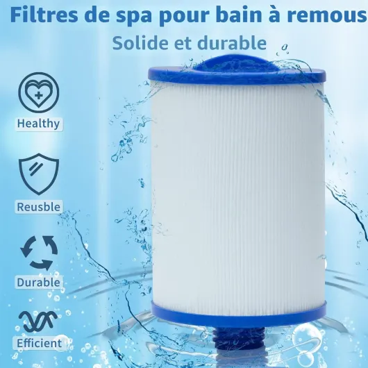 Lot de 2 filtres de spa, filtre Pww50 compatible avec le filtre de Spa, remplace pour Unicel 6CH-940, Filbur FC-0359, pour Waterway Plastics 817-0050 2 Pièces.