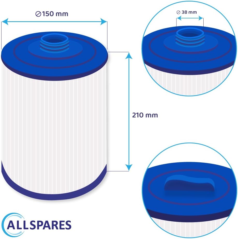 Filtre pour Spa adapté pour SC714 / 60401 / 6CH-940 / PWW50P3 / FC-0359/817-0050/378902 (Ø150x210mm)