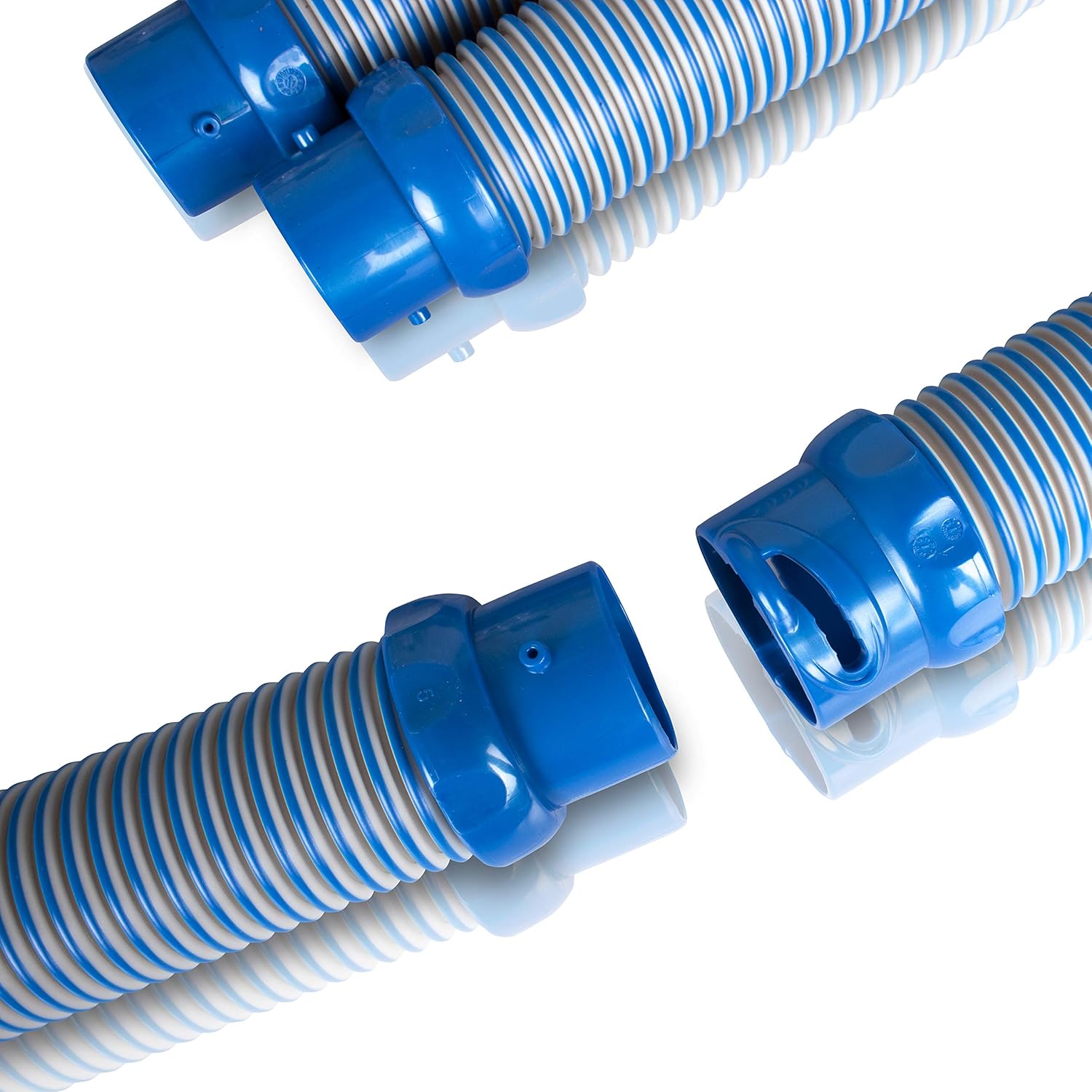 Jeu de 6 Sections de Tuyaux Twist Lock, 6 x 1m, pour Robots Nettoyeurs de Piscine Hydrauliques, Bleu, W78055 100 x 17 x 12 cm