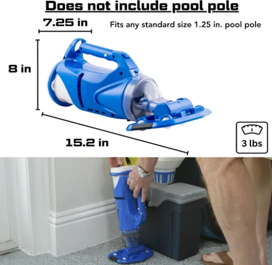 Catfish (Gen 2) Cordless Spa & Hot Tub Vacuum, More Power & Capacity, 45 Min Runtime, Spot Cleaning in Small Above Ground Swimming Pools, Rechargeable Spa Vac Catfish Gen 2