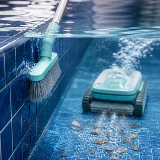 Balai piscine et robot : le duo essentiel pour un bassin vraiment propre